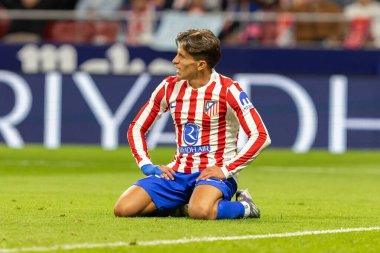 Madrid, İspanya - 24 Eylül 2025: Atletico Madrid ile Rayo Vallecano arasındaki La Liga maçı Madrid 'de oynandı. Atletico Madrid oyuncuları. EA Spor Ligi. Madrid Derbisi.