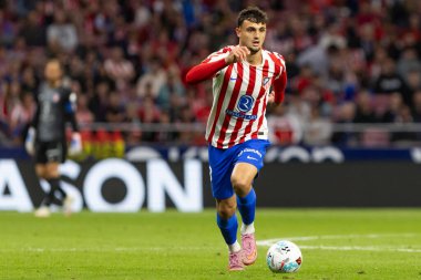 Madrid, İspanya - 24 Eylül 2025: Atletico Madrid ile Rayo Vallecano arasındaki La Liga maçı Madrid 'de oynandı. Atletico Madrid oyuncuları. EA Spor Ligi. Madrid Derbisi.