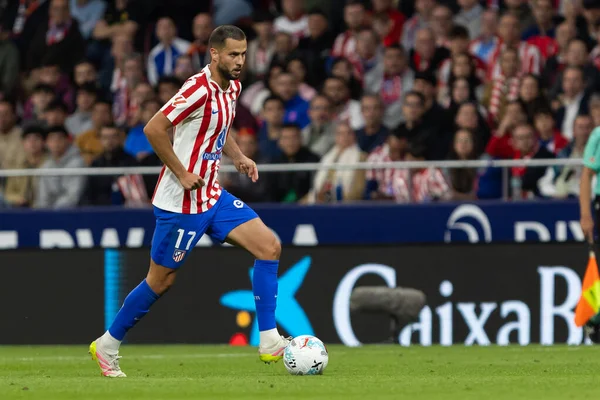 Madrid, İspanya - 24 Eylül 2025: Atletico Madrid ile Rayo Vallecano arasındaki La Liga maçı Madrid 'de oynandı. Atletico Madrid oyuncuları. EA Spor Ligi. Madrid Derbisi.