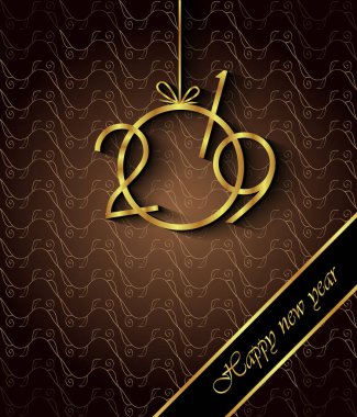 Davetiyeler, Festival afişleri, tebrik kartları için 2019 mutlu yeni yıl arka plan.