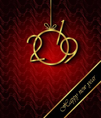 Davetiyeler, Festival afişleri, tebrik kartları için 2019 mutlu yeni yıl arka plan.