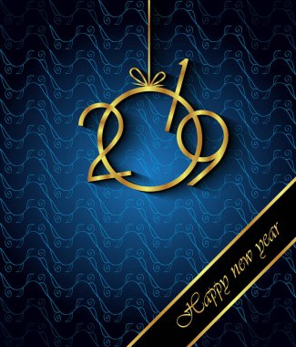 Davetiyeler, Festival afişleri, tebrik kartları için 2019 mutlu yeni yıl arka plan.