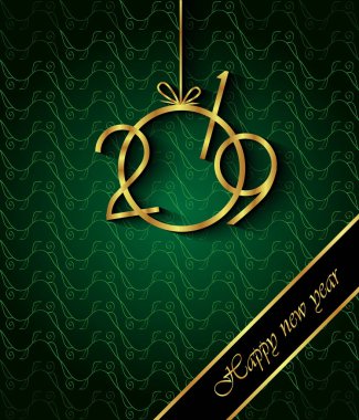 Davetiyeler, Festival afişleri, tebrik kartları için 2019 mutlu yeni yıl arka plan.