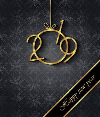 Davetiyeler, Festival afişleri, tebrik kartları için 2019 mutlu yeni yıl arka plan.