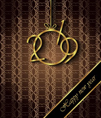 Davetiyeler, Festival afişleri, tebrik kartları için 2019 mutlu yeni yıl arka plan.