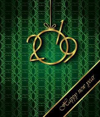 Davetiyeler, Festival afişleri, tebrik kartları için 2019 mutlu yeni yıl arka plan.