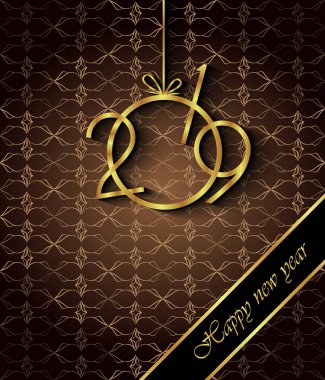 Davetiyeler, Festival afişleri, tebrik kartları için 2019 mutlu yeni yıl arka plan.