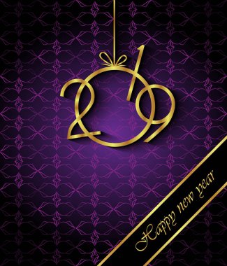 Davetiyeler, Festival afişleri, tebrik kartları için 2019 mutlu yeni yıl arka plan.