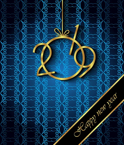 Davetiyeler, Festival afişleri, tebrik kartları için 2019 mutlu yeni yıl arka plan.