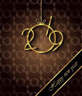 Davetiyeler, Festival afişleri, tebrik kartları için 2019 mutlu yeni yıl arka plan.