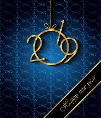 Davetiyeler, Festival afişleri, tebrik kartları için 2019 mutlu yeni yıl arka plan.