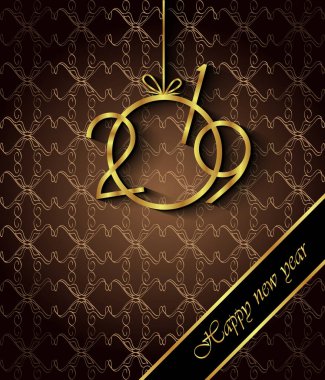 Davetiyeler, Festival afişleri, tebrik kartları için 2019 mutlu yeni yıl arka plan.