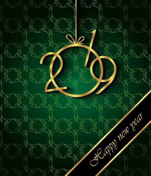 Davetiyeler, Festival afişleri, tebrik kartları için 2019 mutlu yeni yıl arka plan.