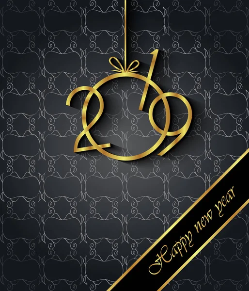Davetiyeler, Festival afişleri, tebrik kartları için 2019 mutlu yeni yıl arka plan.