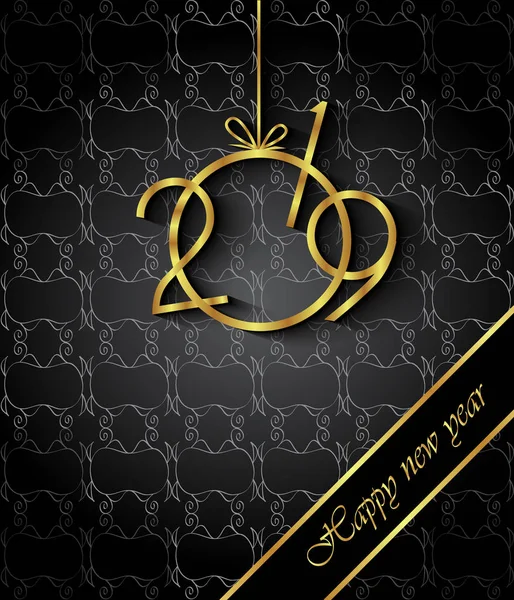 Davetiyeler, Festival afişleri, tebrik kartları için 2019 mutlu yeni yıl arka plan.