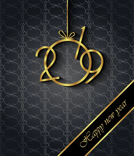 Davetiyeler, Festival afişleri, tebrik kartları için 2019 mutlu yeni yıl arka plan.