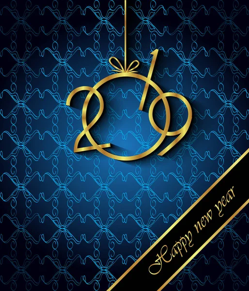 Davetiyeler, Festival afişleri, tebrik kartları için 2019 mutlu yeni yıl arka plan.