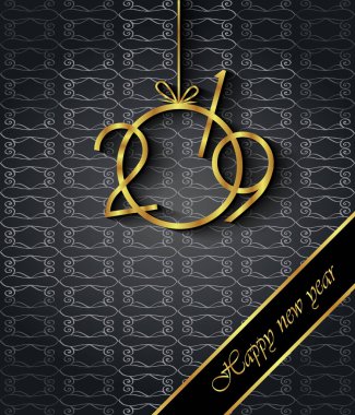 2019 mutlu yeni yıl arka plan.