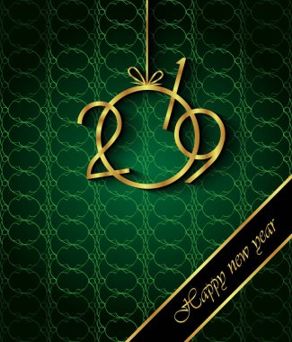 Davetiyeler, Festival afişleri, tebrik kartları için 2019 mutlu yeni yıl arka plan.