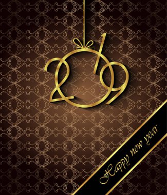 Davetiyeler, Festival afişleri, tebrik kartları için 2019 mutlu yeni yıl arka plan.