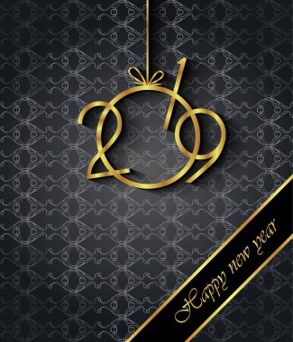 Davetiyeler, Festival afişleri, tebrik kartları için 2019 mutlu yeni yıl arka plan.