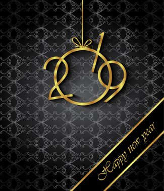 Davetiyeler, Festival afişleri, tebrik kartları için 2019 mutlu yeni yıl arka plan.