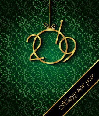 Davetiyeler, Festival afişleri, tebrik kartları için 2019 mutlu yeni yıl arka plan.