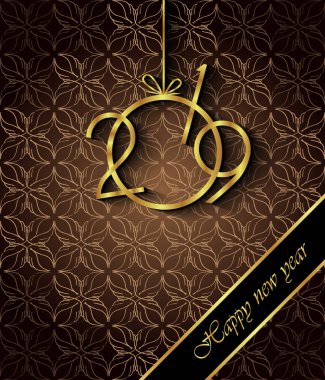 Davetiyeler, Festival afişleri, tebrik kartları için 2019 mutlu yeni yıl arka plan.