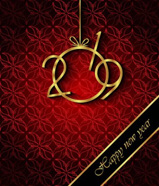 Davetiyeler, Festival afişleri, tebrik kartları için 2019 mutlu yeni yıl arka plan.