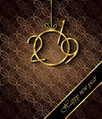 Davetiyeler, Festival afişleri, tebrik kartları için 2019 mutlu yeni yıl arka plan.