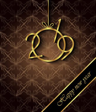 Davetiyeler, Festival afişleri, tebrik kartları için 2019 mutlu yeni yıl arka plan.