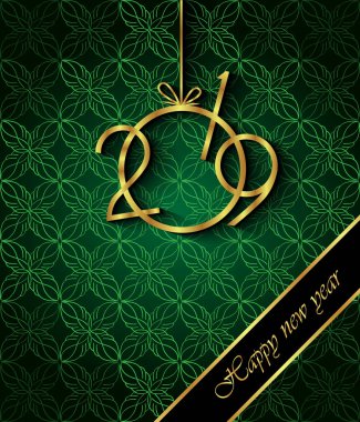 Davetiyeler, Festival afişleri, tebrik kartları için 2019 mutlu yeni yıl arka plan.