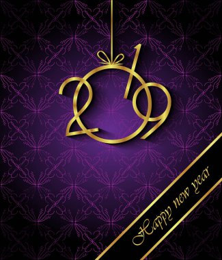 Davetiyeler, Festival afişleri, tebrik kartları için 2019 mutlu yeni yıl arka plan.