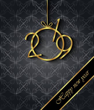 Davetiyeler, Festival afişleri, tebrik kartları için 2019 mutlu yeni yıl arka plan.