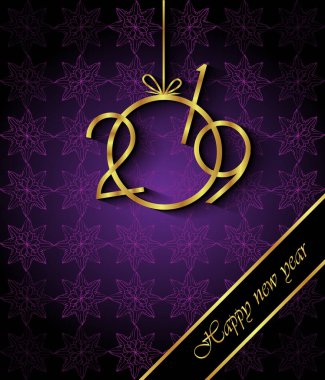 2019 mutlu yeni yıl arka plan.