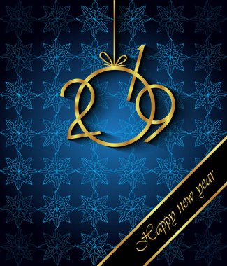 2019 mutlu yeni yıl arka plan.