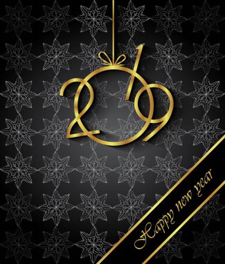 2019 mutlu yeni yıl arka plan.