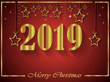 2019 merry Christmas arka plan.