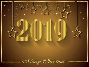 2019 merry Christmas arka plan.