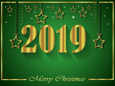 2019 merry Christmas arka plan.