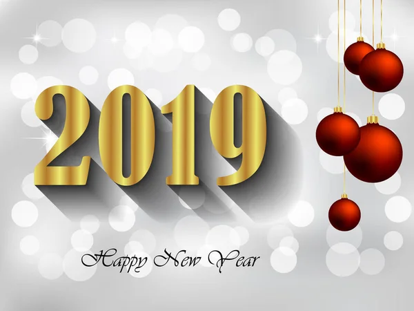 2019 Feliz Año Nuevo Fondo — Vector de stock