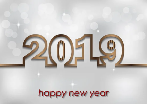 2019 Feliz Año Nuevo Fondo — Vector de stock