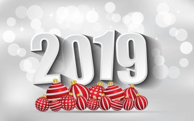 2019 mutlu yeni yıl arka plan.