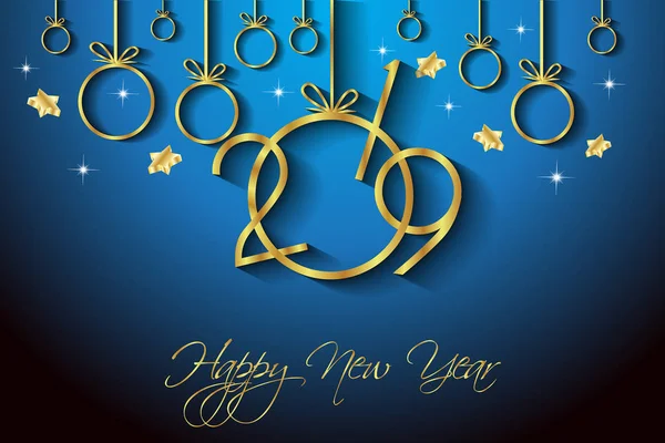 2019 Šťastný Nový Rok Pozadí Pro Vaše Pozvání Slavnostní Plakáty — Stockový vektor