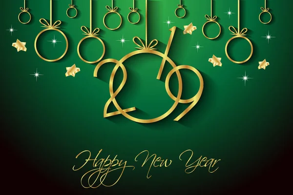 Fond Bonne Année 2019 Pour Vos Invitations Affiches Festives Cartes — Image vectorielle