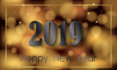 Davetiyeler, Festival afişleri, tebrik kartları için 2019 mutlu yeni yıl arka plan.