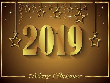 Davetiyeler, Festival afişleri, tebrik kartları için 2019 merry Christmas arka plan.