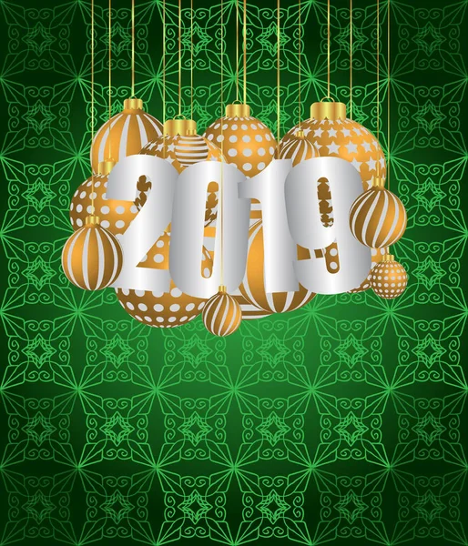 Fond Saisonnier Bonne Année 2019 Pour Vos Invitations Affiches Festives — Image vectorielle