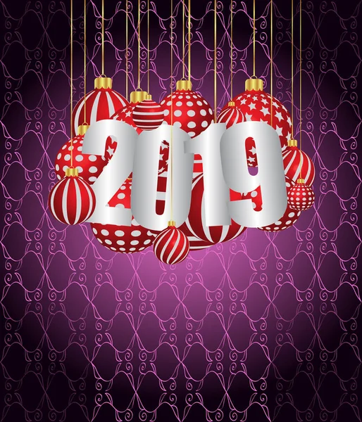 2019 Happy New Year Seizoensgebonden Achtergrond Voor Uitnodigingen Feestelijke Posters — Stockvector