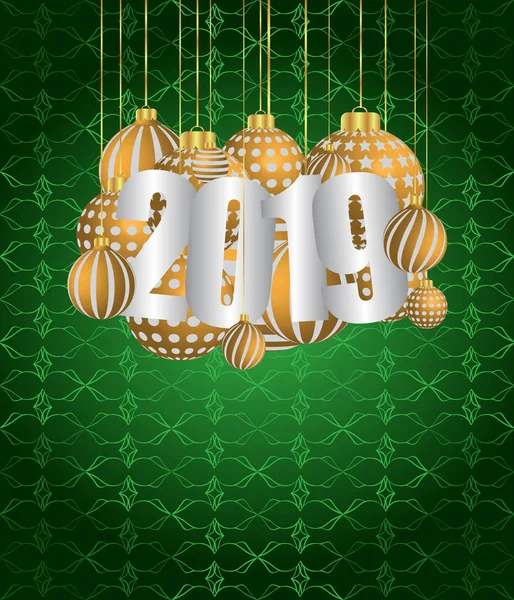 Fond Saisonnier Bonne Année 2019 Pour Vos Invitations Affiches Festives — Image vectorielle